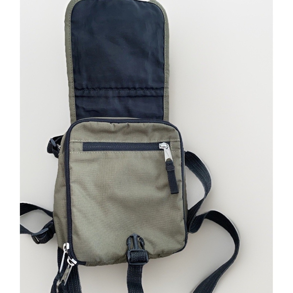 Eddie Bauer Travel Hiking Olive Green Crossbody Bag - Picture 6 of 8